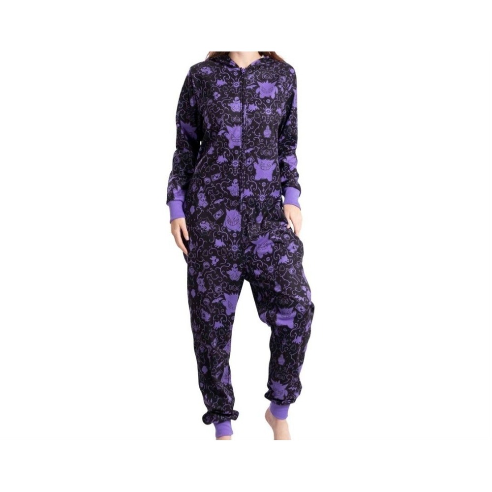 Gengar & Spooky Friends Pokemon Center Hooded One Piece Pajama Unisex Large RARE